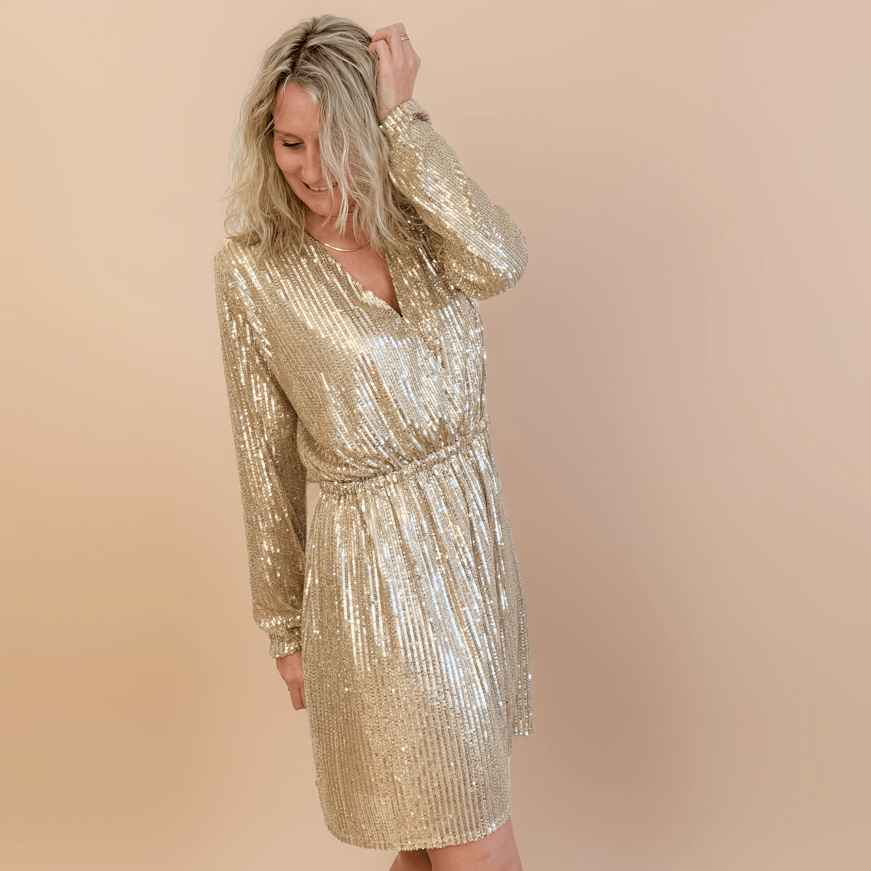 Schnittmuster ELISA - Kleid mit Wickeloptik und Ärmelvarianten - Gr. 34-48 - Sewando