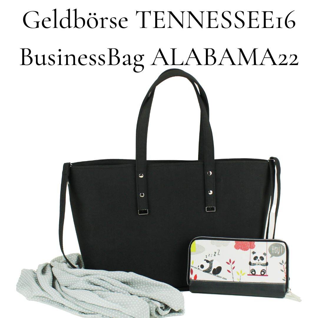 Kombi-eBook Geldbörse TENNESSEE16 + BusinessBag ALABAMA22 Nähanleitung Schnittmuster - Sewando