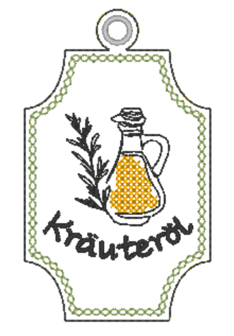 Stickdatei - Olivenöl - Schilder - Sewando