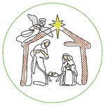 Stickdatei - Untersetzer Single Line Advent (24 Dateien) - Sewando