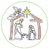 Stickdatei - Untersetzer Single Line Advent (24 Dateien) - Sewando