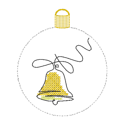 Stickdatei - Christbaumkugeln Single Line (22 Motive) - Sewando