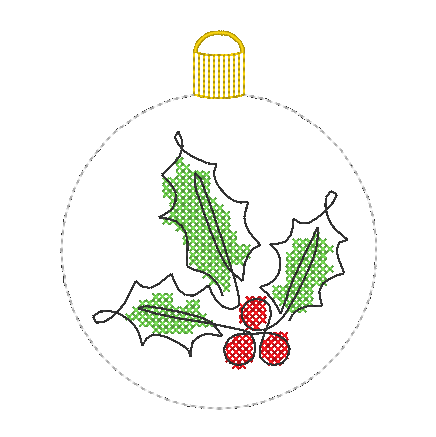 Stickdatei - Christbaumkugeln Single Line (22 Motive) - Sewando