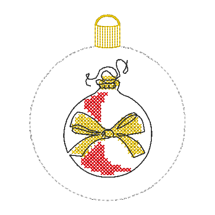 Stickdatei - Christbaumkugeln Single Line (22 Motive) - Sewando