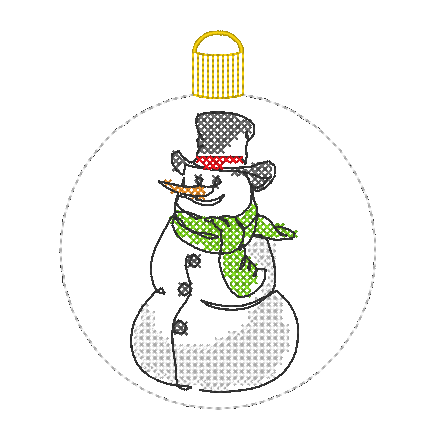 Stickdatei - Christbaumkugeln Single Line (22 Motive) - Sewando