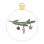 Stickdatei - Christbaumkugeln Single Line (22 Motive) - Sewando