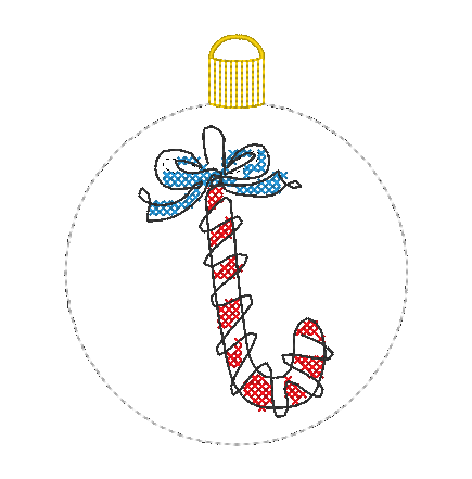 Stickdatei - Christbaumkugeln Single Line (22 Motive) - Sewando