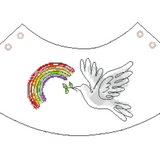 Stickdatei - Lampenschirm "Taube & Regenbogen"