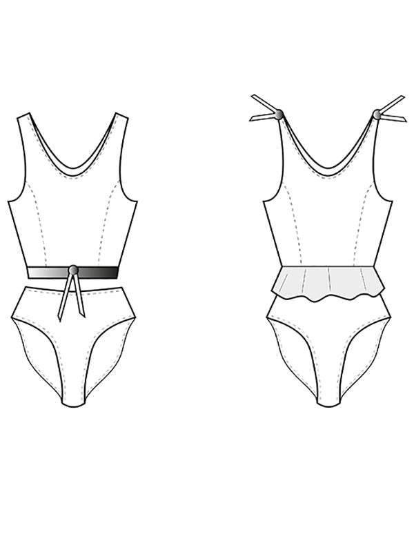 Schnittmuster LAVANDOU- Bikini mit Varianten Gr. 34-54 - Sewando