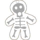 Stickdatei - Anhänger Halloween (Skelett, Voodoo-Puppe, Monster) - Sewando