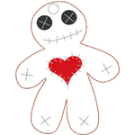 Stickdatei - Anhänger Halloween (Skelett, Voodoo-Puppe, Monster) - Sewando