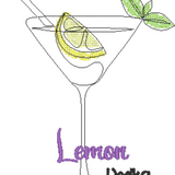 Stickdatei Single Line  "Cocktails"