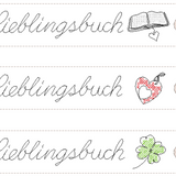 Stickdatei - Lesezeichen-Set "Lieblingsbuch" (3 Motive)