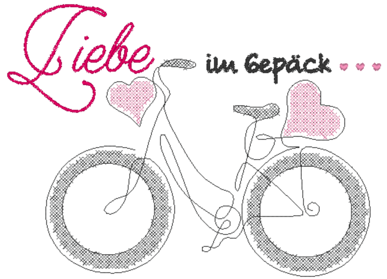 Stickdatei - Liebe im Gepäck - Sewando