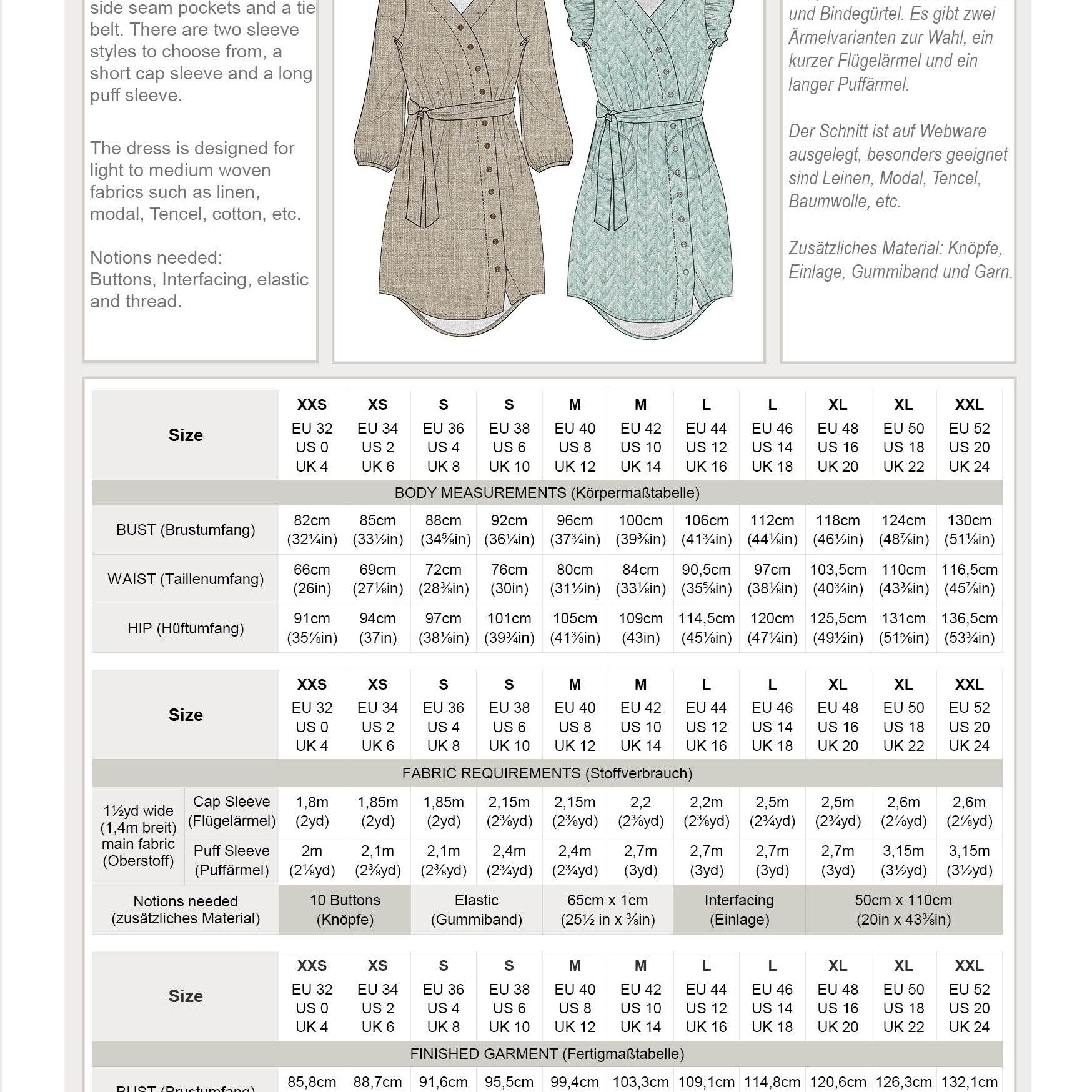 LILLA.kleid | Daman | 32-52 Schnitt : - Sewando