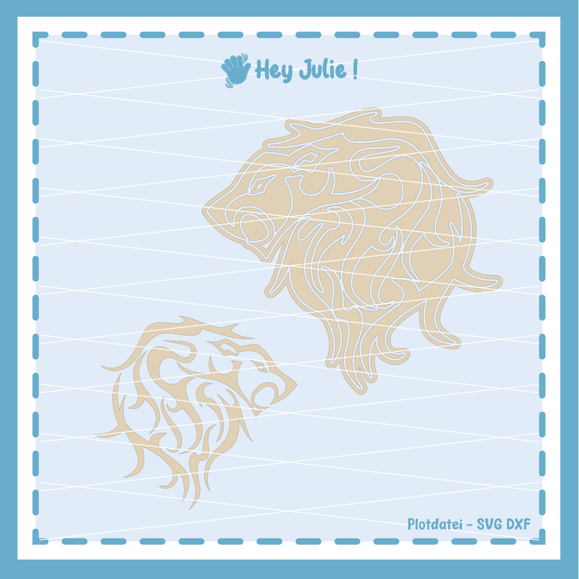 Plotterdatei Löwe - Sewando