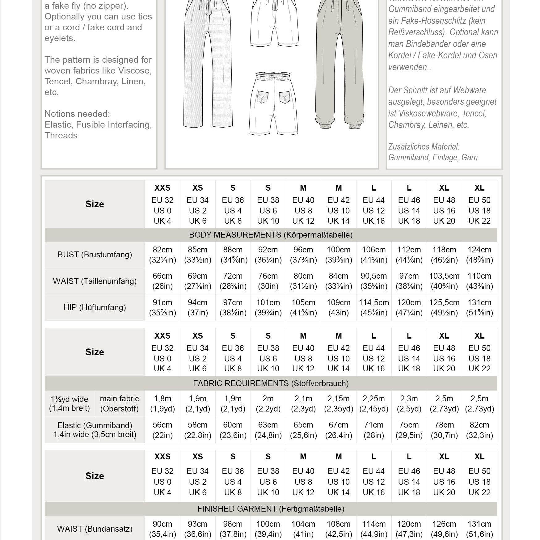 LYSE.hose | Daman | 32-50 | Schnitt : - Sewando