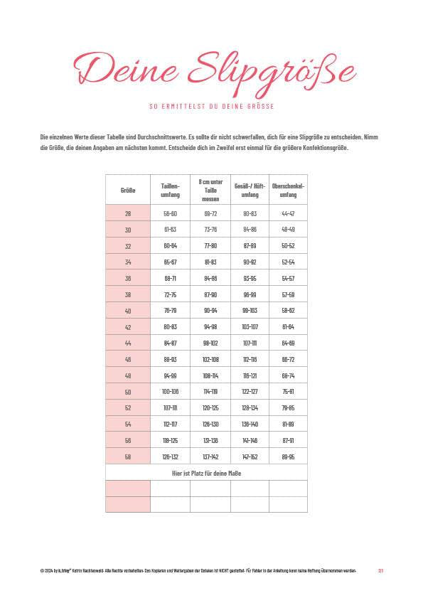 Schnittmuster #RubynSlippy Periodenslip, Periodenunterwäsche, Menstruationsslip Gr. 28-58 - Sewando