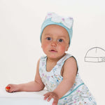 Schnittmuster Baby-Overall & Mütze, Baby mit Mütze und Overall, digitales Schnittmuster für unisex Babybekleidung