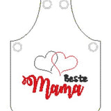 Stickdatei - Flaschenschürzen "Beste Mama" in 2 Größen