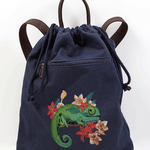 Chamäleon Stickdatei – farbenfrohes Motiv für Kleidung, Taschen & Deko - Sewando