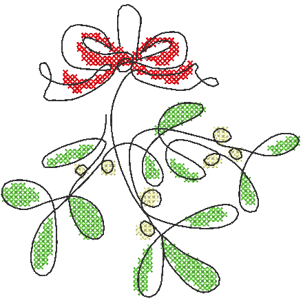 Stickdatei - Bestecktaschen - Weihnachten (12 Single Line Motive) - Sewando