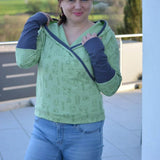 Schnittmuster Mondstein Wickel-Pullover Gr. A - M DE/EN/FR - Sewando