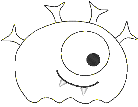 Stickdatei - Doodle-Applikationen WELTALL (7 Motive) - Sewando
