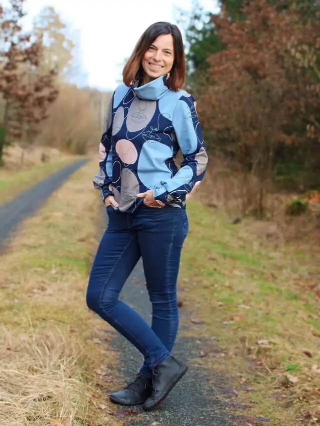 Schnittmuster Pullover Mookait Gr. A - M DE/EN/FR BU 76-134cm - Sewando