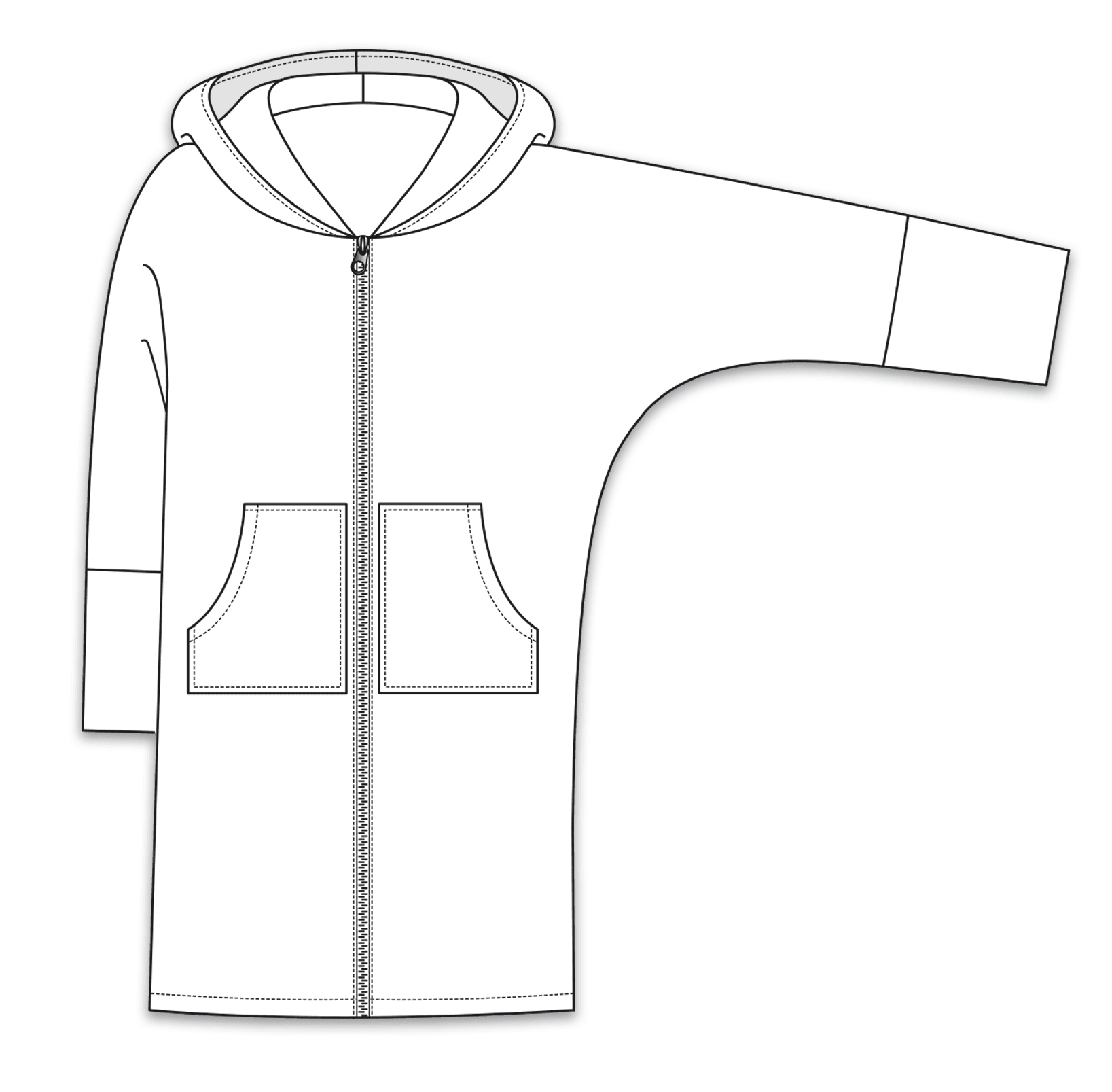 Schnittmuster Oversize Mantel MORCEGO (32-52) - Sewando