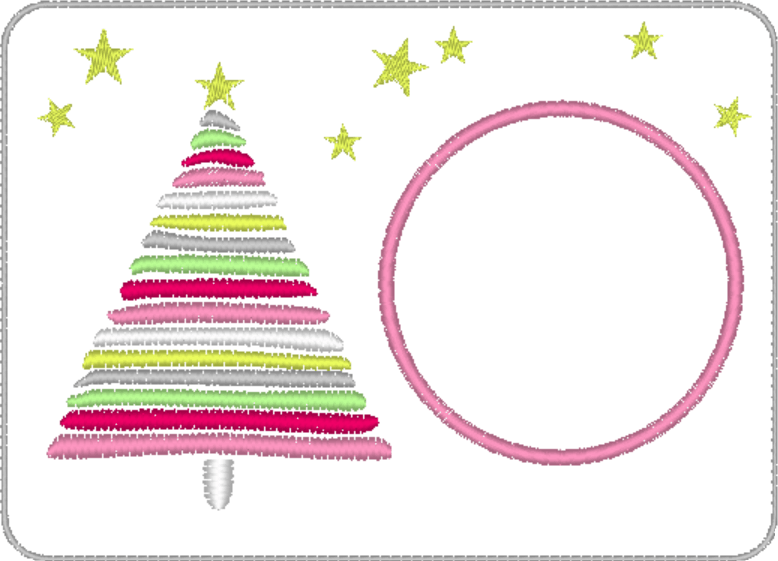 Stickdateiset - Bunte Tanne - Sewando