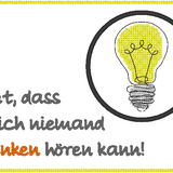Stickdatei - Mugrug "Gut, dass mich niemand denken hören kann"