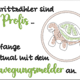 Stickdatei - Mugrug "Schrittzähler - Bewegungsmelder"