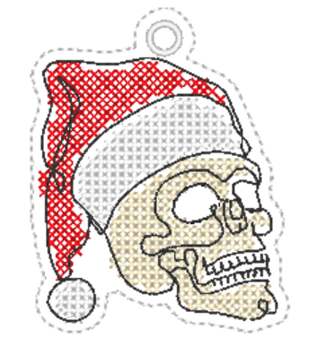 Stickdatei - Anhänger Skull / Totenkopf - Sewando