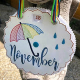 Stickdatei-Set "Jahres-Drehkalender" für 12 Monate