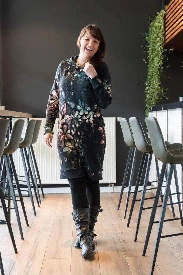 Schnittmuster Hoodiekleid Obsidian Gr. A - M DE/EN/FR - Sewando