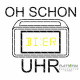 Oh schon Bier Uhr |SVG, DXF, PNG Plotterdatei, Laserdatei - Sewando