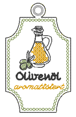 Stickdatei - Olivenöl - Schilder - Sewando