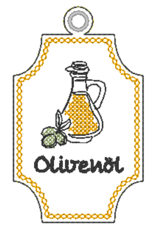 Stickdatei - Olivenöl - Schilder - Sewando