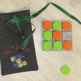 Stickdatei - Spiel "TIC TAC TOE" mit Stoffbeutel