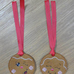 Stickdatei - 6 Kekse / Lebkuchen mit Gesicht (ITH und Doodle) - Sewando