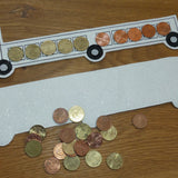Stickdatei - Lernhilfe "Zahlenfelder LKW" in 2 Größen