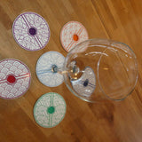 Stickdatei - Glasmarkierer / Untersetzer 2-in-1 "DRINKS to go"