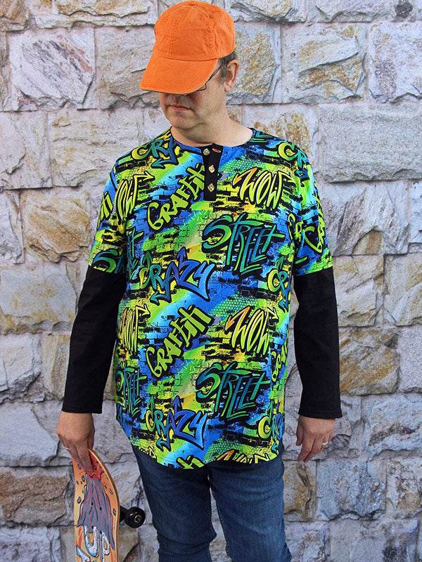 Schnittmuster Paulo - Poloshirt oder Rundhalsshirt für IHN Gr. 44-64 - Sewando