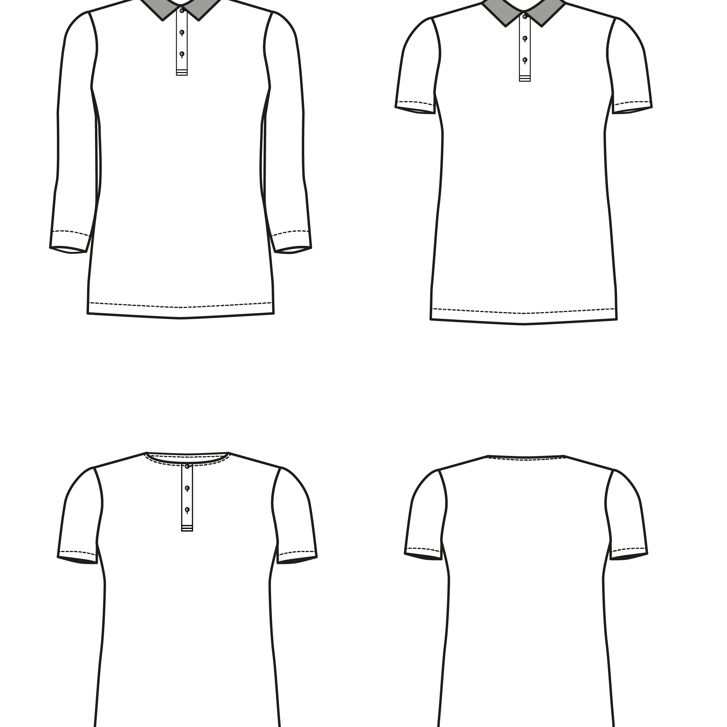 Schnittmuster Paulo - Poloshirt oder Rundhalsshirt für IHN Gr. 44-64 - Sewando