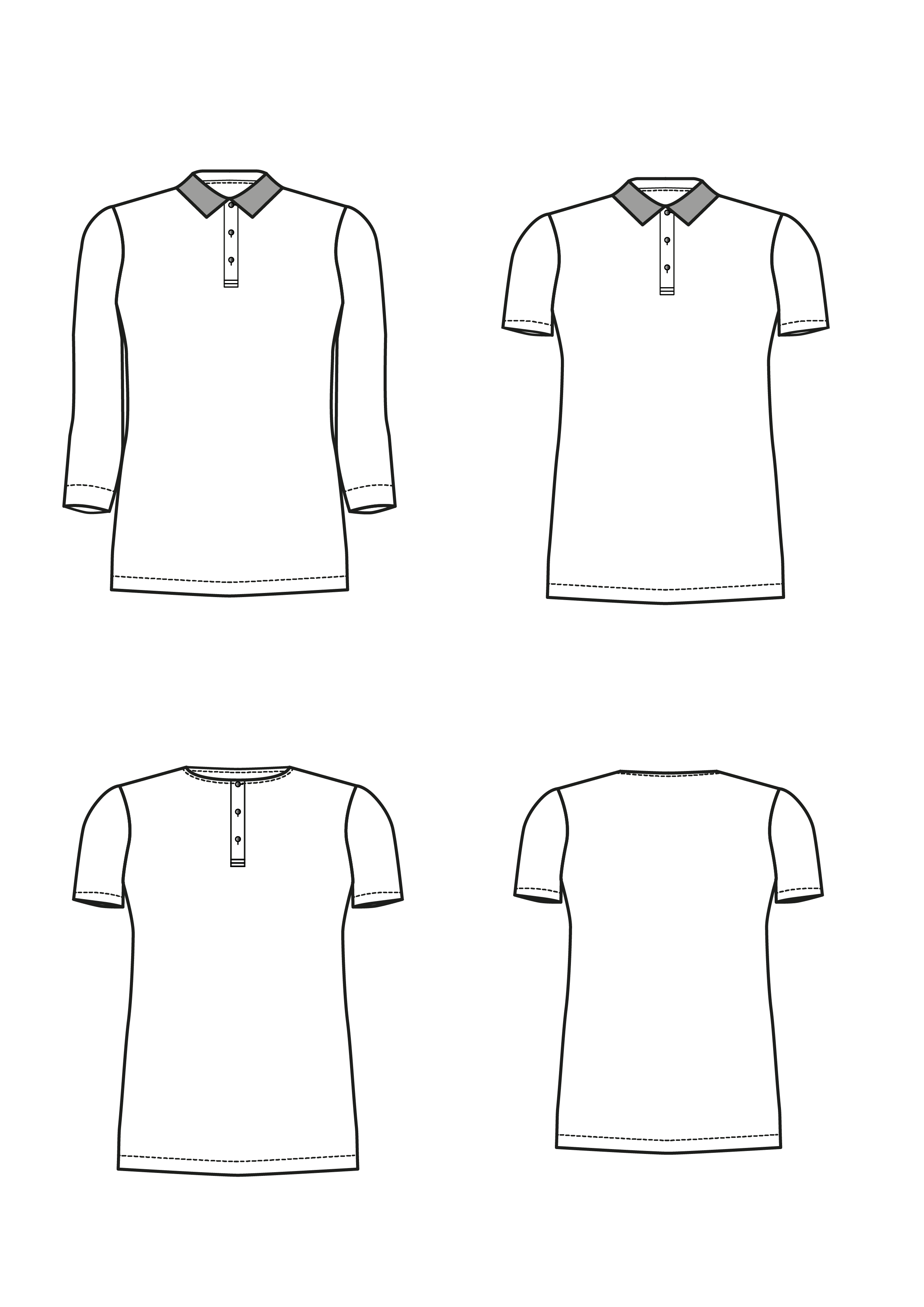 Schnittmuster Paulo - Poloshirt oder Rundhalsshirt für IHN Gr. 44-64 - Sewando