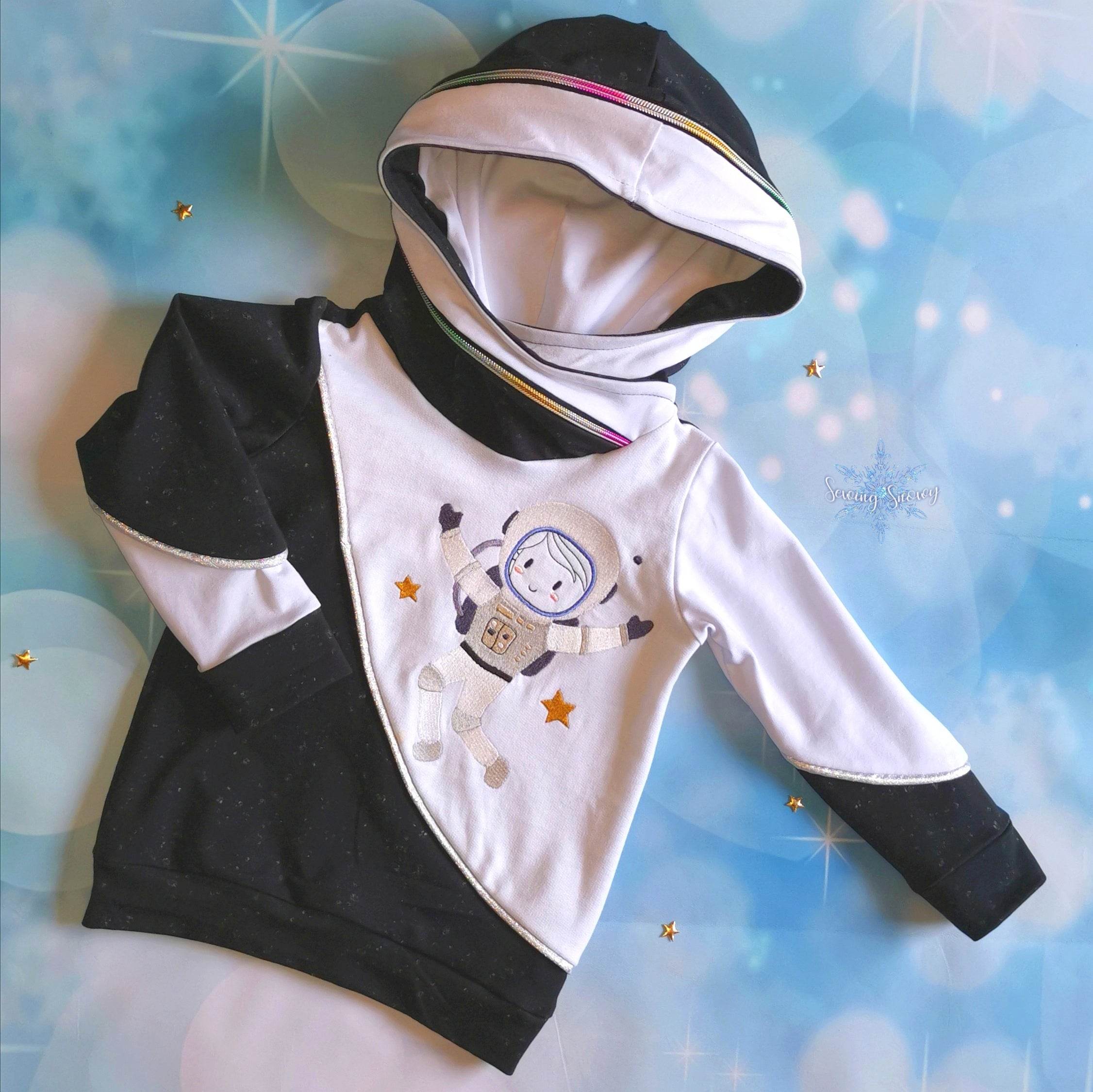 Astronaut Stickdatei – der kleine Weltraumabenteurer für deine Stickmaschine - Sewando