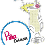 Stickdatei Cocktail - Untersetzer (Single Line) - Sewando