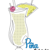 Stickdatei Single Line  "Cocktails"
