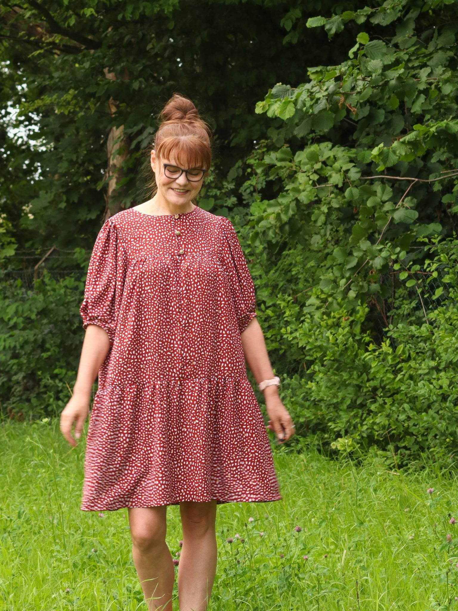 Schnittmuster Bluse POPPY - mit Puffärmeln und Variante Tunika und Kleid | Gr. 32-50 (PDF) - Sewando